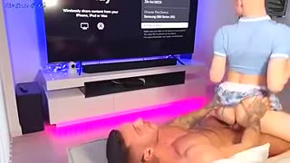 Hunky Lad Gets Seduced And His Thick Cock Serviced By His Sexy Femboy Boyfriend In Miniskirt