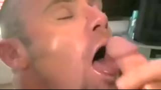 Mouth full of cum!
