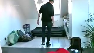 Master stinky socks feet licking