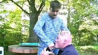 Smoking feet master outdoor