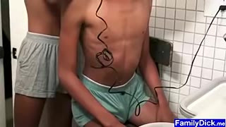 Fake twins Masturbate Together After Dick Measuring Contest