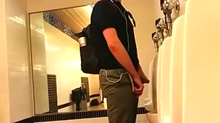 Spying straight cock at the urinals