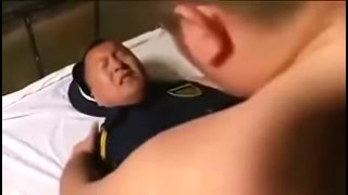 Japanese fat man in bar