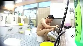 Chubby Japanese Step daddy in Sentou 01